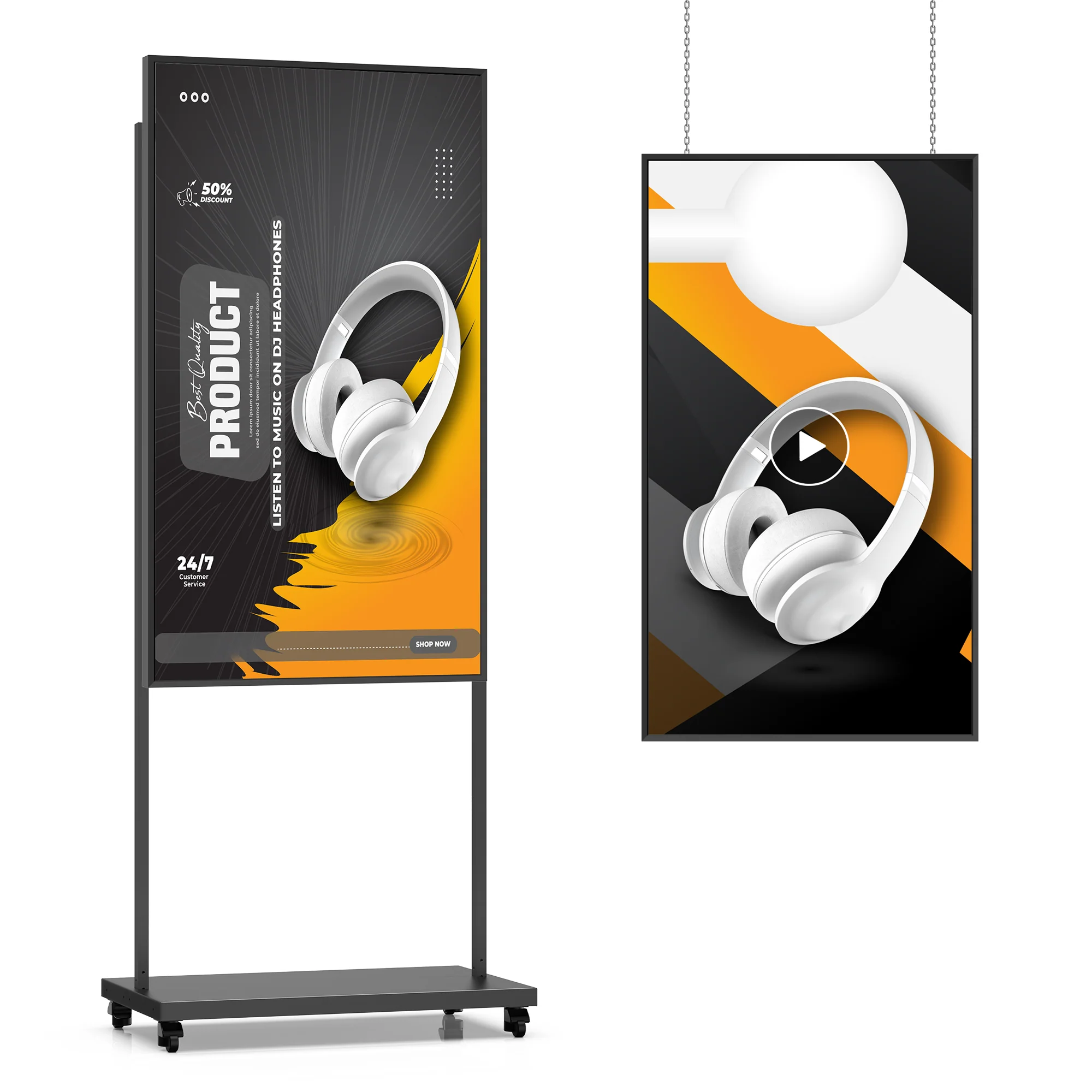 Product-focused digital signage displays for retail